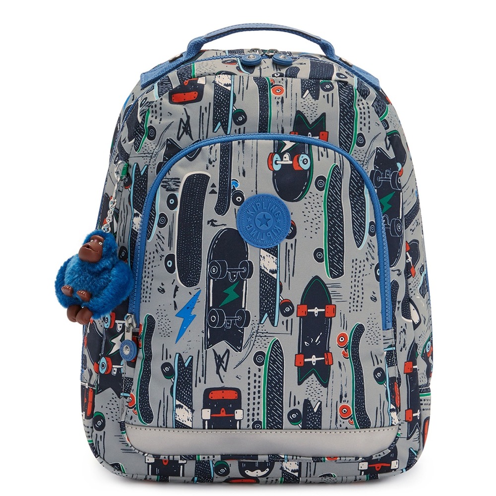 Kiping Skateboard Print Class Room Backpack with 15" Laptop Compartment New
